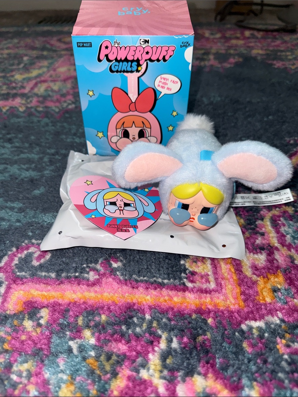 Powerpuff Girls Bunny Bubbles Blind Bag Plush Keychain - Blue ()